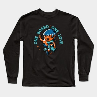 Skateboard Tricks, Skater, Boy do skateboard tricks Long Sleeve T-Shirt